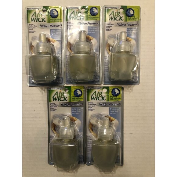 5 new airwick hidden pleasures scented oil refills crip linen - Picture 1 of 4